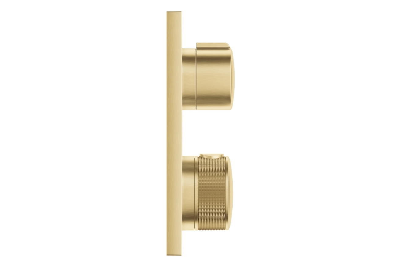 Внешняя часть термостата для ванны GROHE Allure скрытого монтажа на 2 потребителя, квадратная, холодный рассвет матовый (19446GN2)