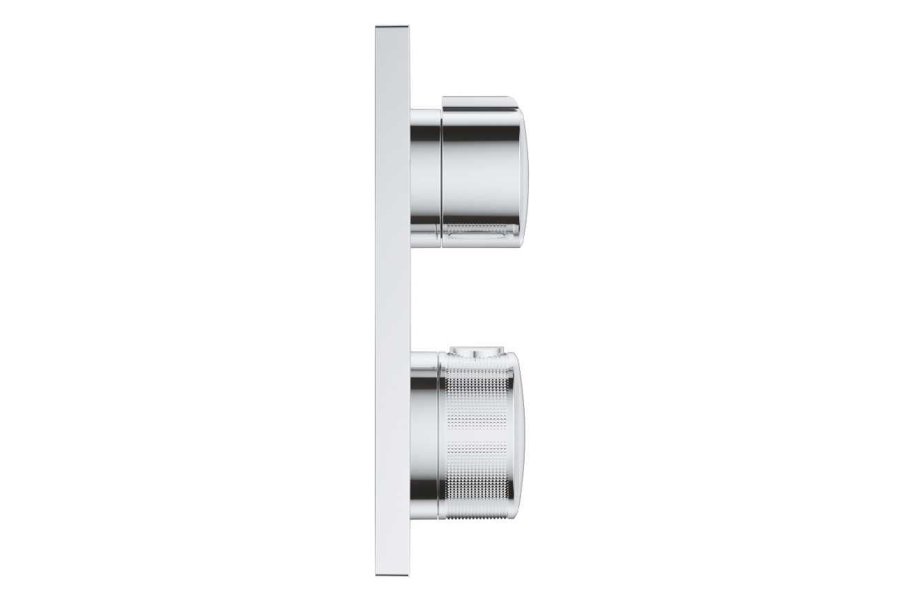 Внешняя часть термостата для ванны GROHE Allure скрытого монтажа на 2 потребителя, квадратная, хром (19446002)