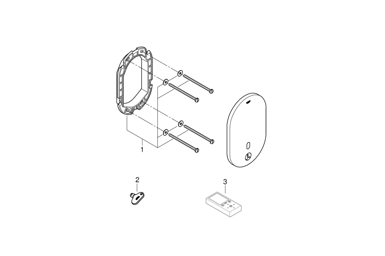 Внешняя часть термостата для душа GROHE Eurosmart Cosmopolitan E инфракрасный, хром (36463000)