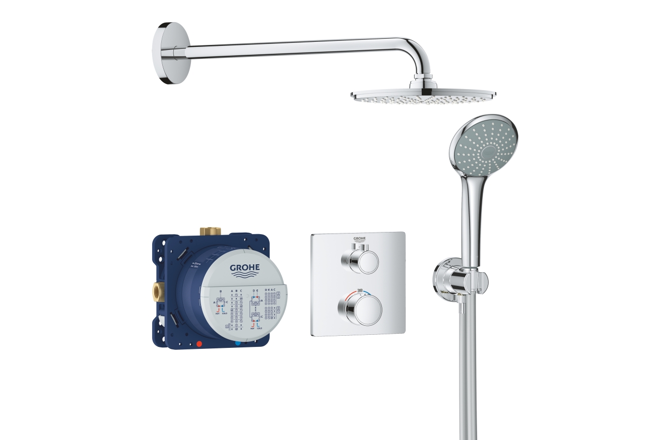 Набор для комплектации душа с Rainshower Cosmopolitan 210, GROHE Grohtherm, хром, (34734000)