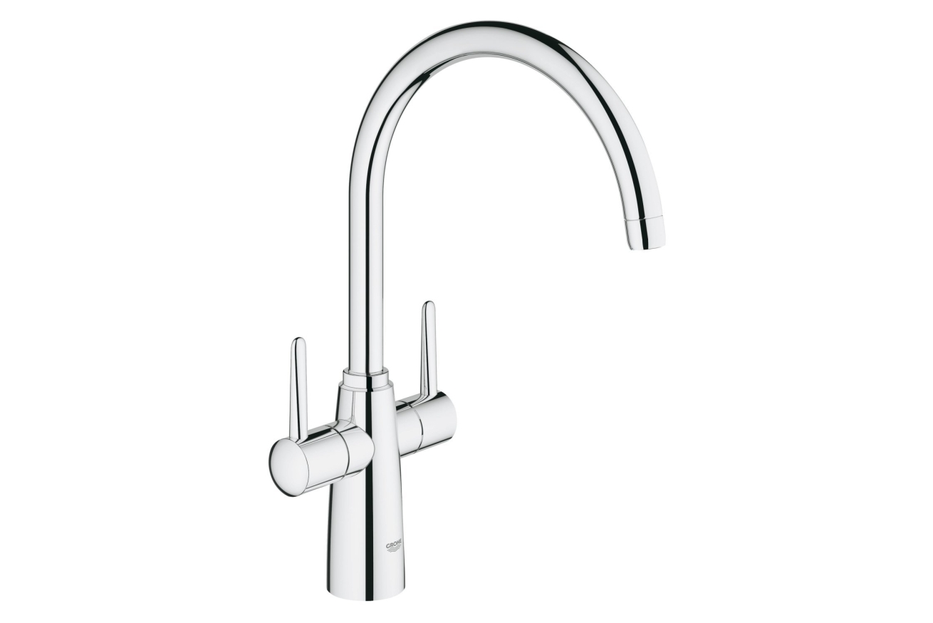 Смеситель для кухни GROHE Ambi двухвентильный, высокий излив, хром (30189000)