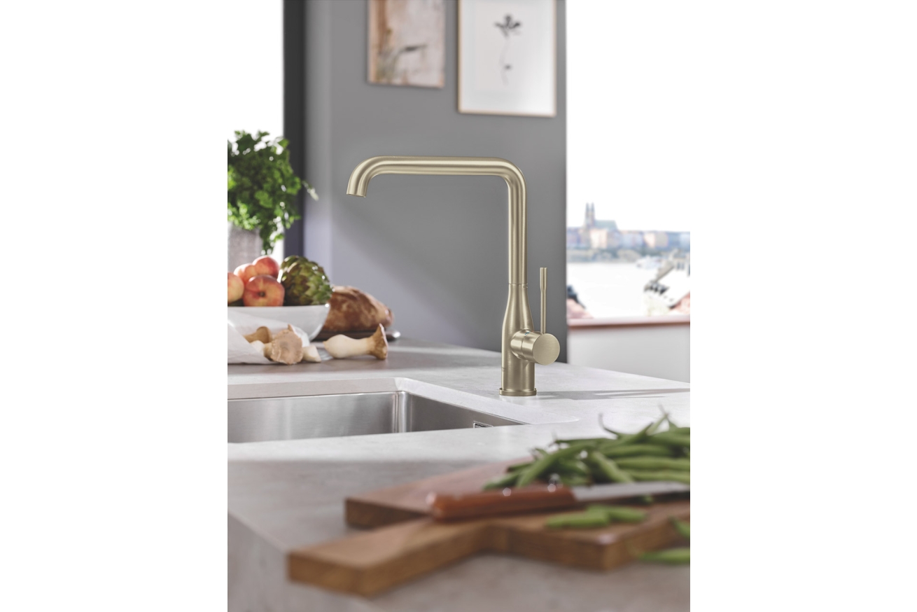 Смеситель для кухни GROHE Essence с поворотным изливом, никель матовый (30269EN0)