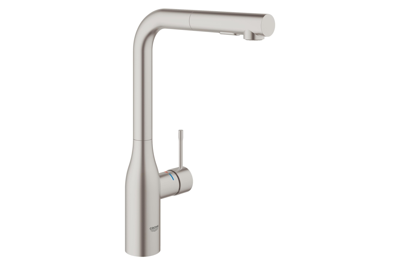 Смеситель для кухни GROHE Essence с вытяжным душем, суперсталь (30270DC0)