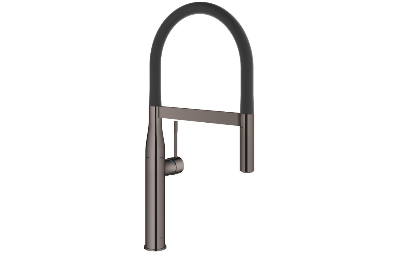Смеситель для кухни GROHE Essence профессиональный, темный графит глянец (30294A00)