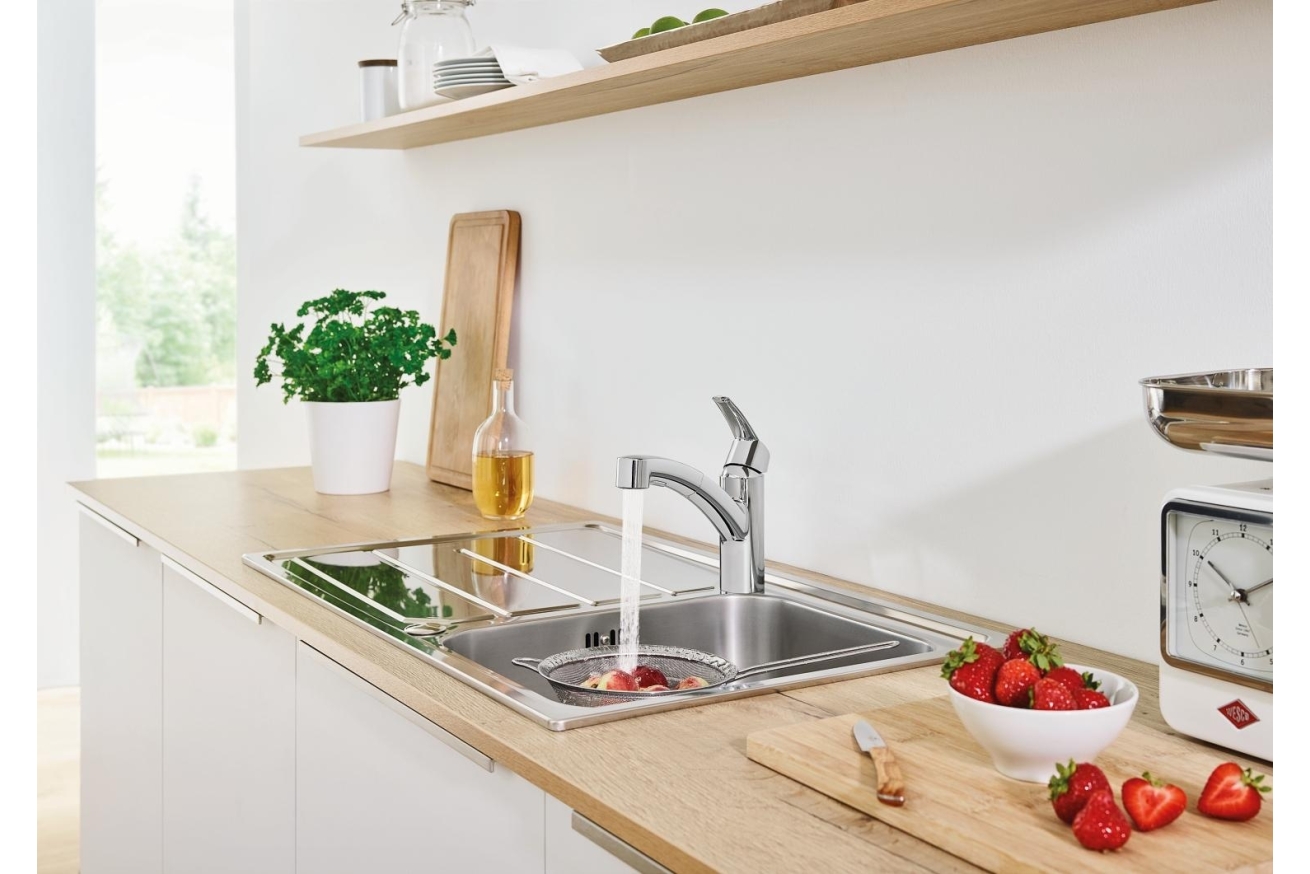 Смеситель для кухни GROHE Start QuickFix с вытяжным душем, хром (30307000)