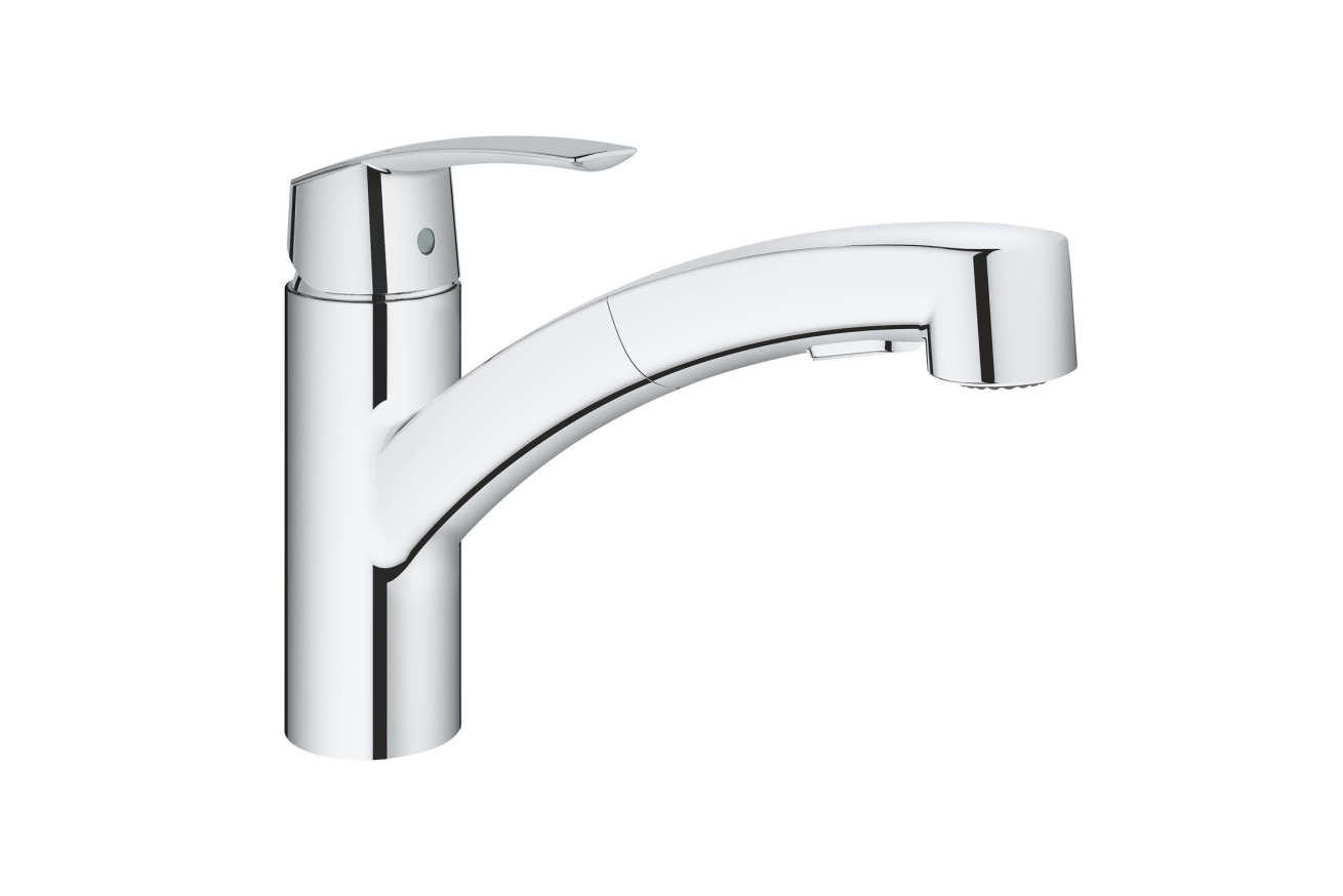 Смеситель для кухни GROHE Start QuickFix с вытяжным душем, хром (30307000)