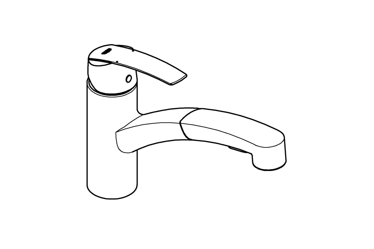 Смеситель для кухни GROHE Start QuickFix с вытяжным душем, хром (30307000)