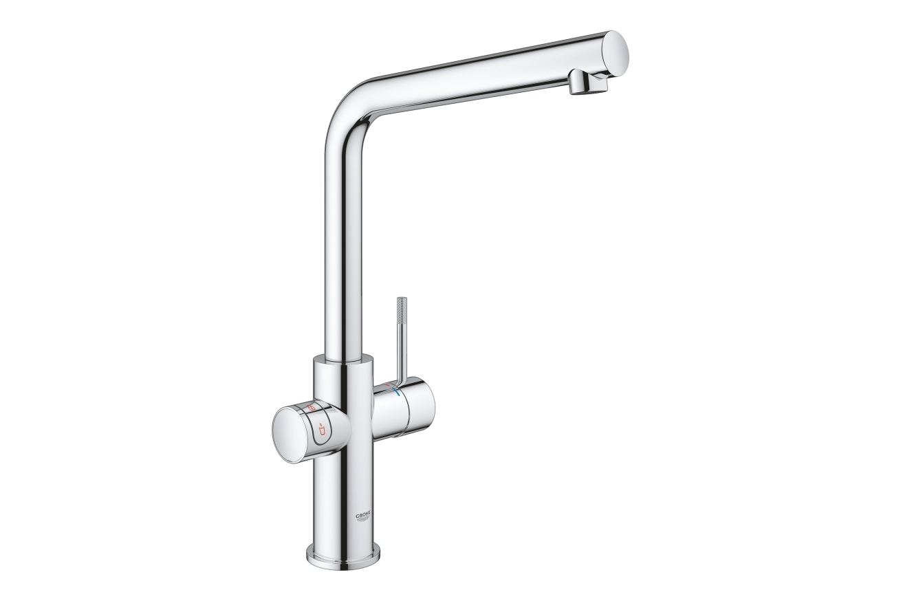 Комплект для кухни GROHE Red Duo с L-образным смесителем, бойлером L-Size и фильтром, хром (30325001)
