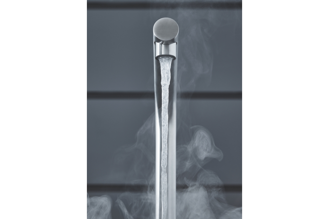 Комплект для кухни GROHE Red Duo с L-образным смесителем, бойлером L-Size и фильтром, суперсталь (30325DC1)