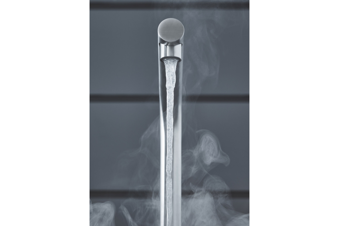 Комплект для кухни GROHE Red Duo с L-образным смесителем, бойлером M-Size и фильтром, суперсталь (30327DC1)