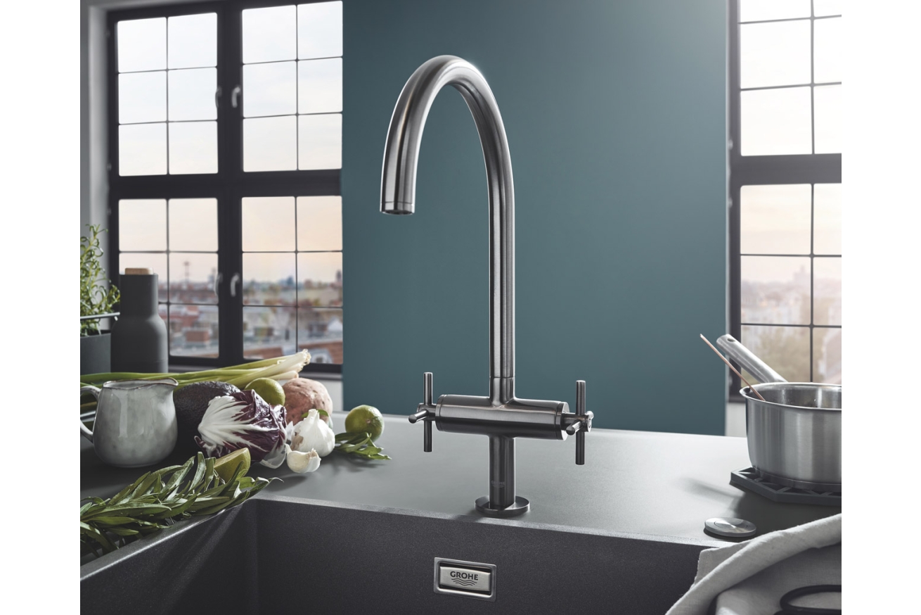 Смеситель для кухни GROHE Atrio, суперсталь (30362DC0)