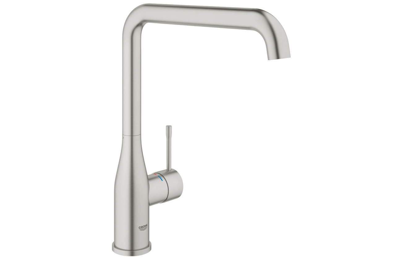 Смеситель для кухни GROHE Accent с поворотным L-образным изливом, суперсталь (30423DC0)