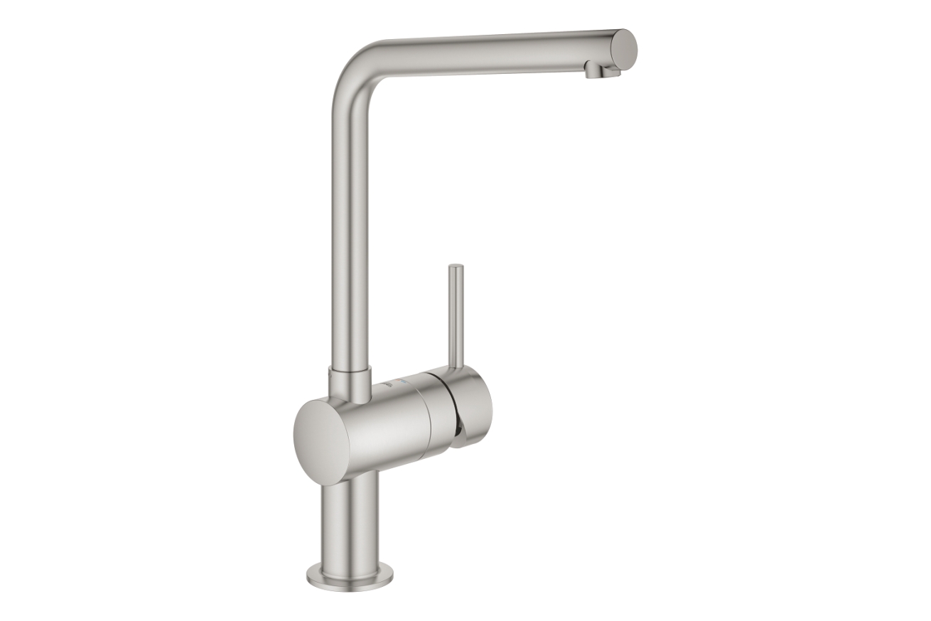 Смеситель для кухни GROHE Vento с поворотным L-образным изливом, суперсталь (30425DC0)