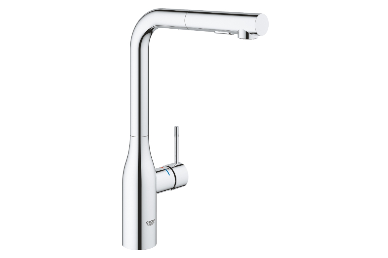 Смеситель для кухни GROHE Accent с вытяжным L-образным изливом с аэратором, хром (30432000)