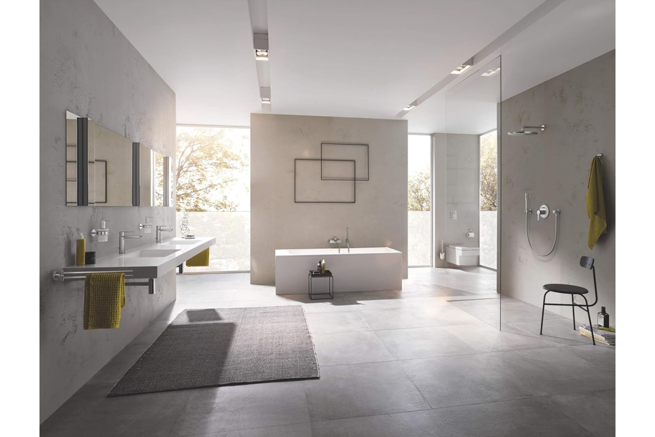 Верхний душ GROHE Rainshower Cosmopolitan 310, 8 л/мин, 1 режим, 380 мм, суперсталь (26066DC0)