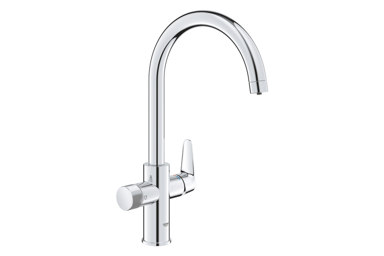 Смеситель для кухонной мойки GROHE Blue Pure BauCurve с функцией фильтрации, без фильтра в комплекте, хром (30580000)