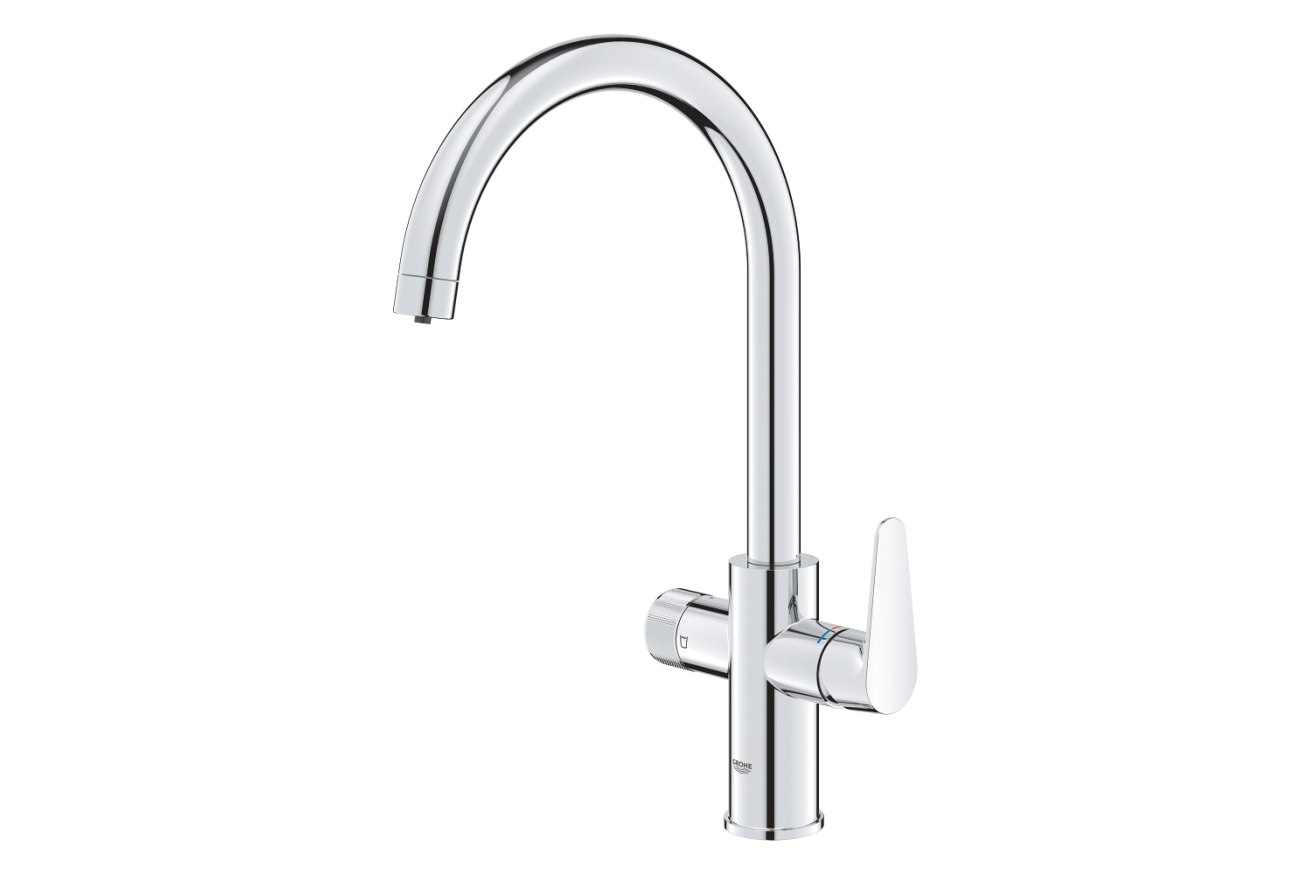 Смеситель для кухонной мойки GROHE Blue Pure BauCurve с функцией фильтрации, без фильтра в комплекте, хром (30580000)