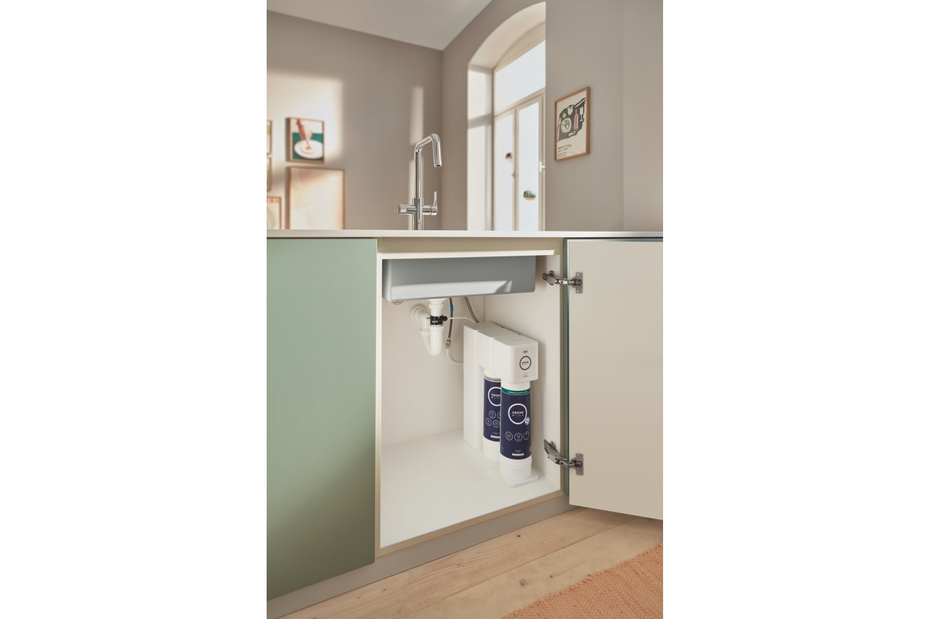 Смеситель для кухонной мойки GROHE Blue Pure Eurosmart с функцией фильтрации, без фильтра в комплекте, хром (30583000)