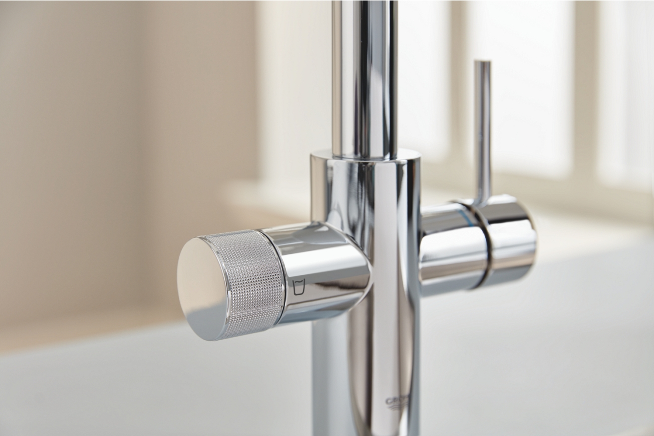 Смеситель для кухонной мойки GROHE Blue Pure Minta с функцией фильтрации, с фильтром в комплекте, хром (30589000)