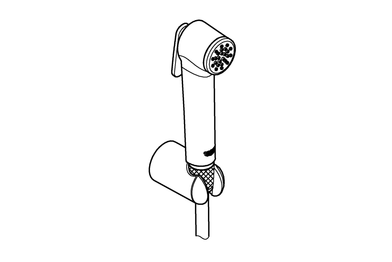 Набор для гигиенического душа GROHE Tempesta-F Trigger Spray 30, 1250 мм, белый/хром (27812IL1)
