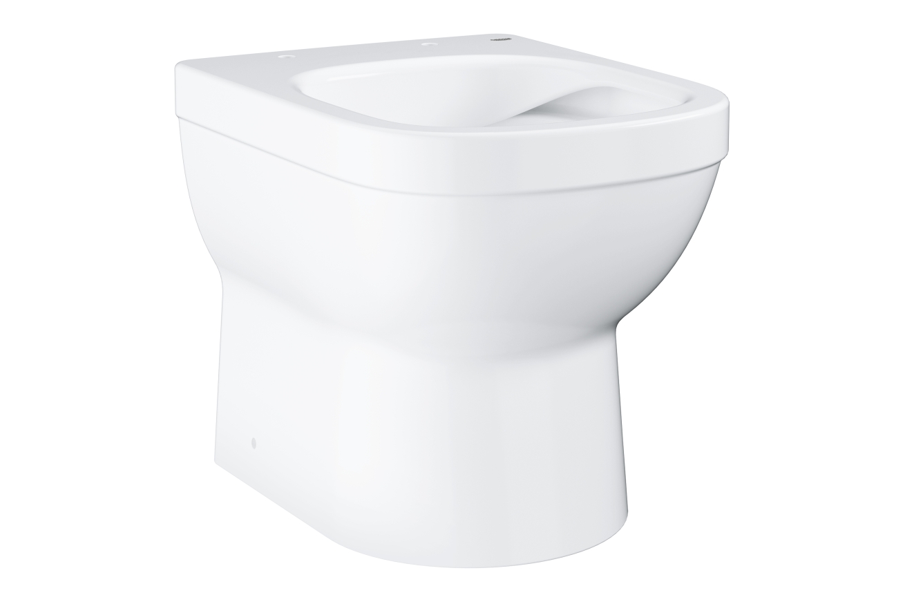 Унитаз напольный приставной безободковый компактный GROHE Euro Ceramic (без сиденья), альпин-белый (39329000)