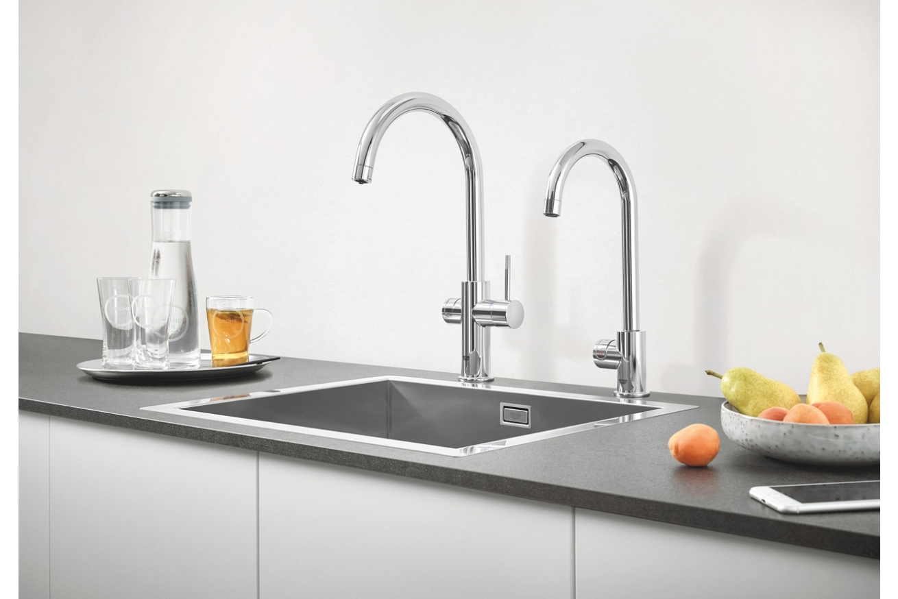 Смеситель для кухни GROHE Blue Professional с функцией фильтрации, с системой охлаждения и газирования воды, Wi-Fi, хром (31323002)