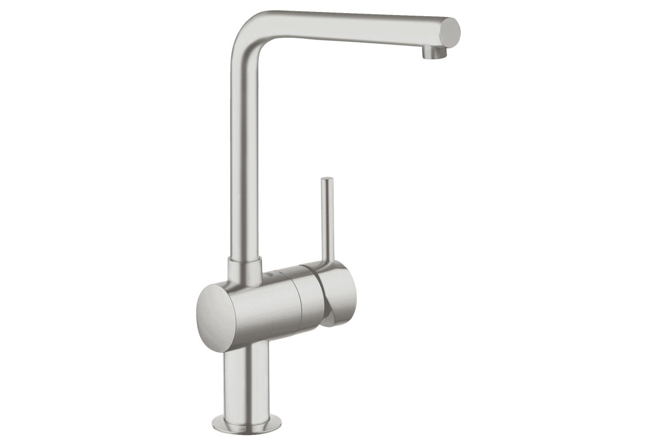 Смеситель для кухни GROHE Minta с поворотным L-изливом, суперсталь (31375DC0)