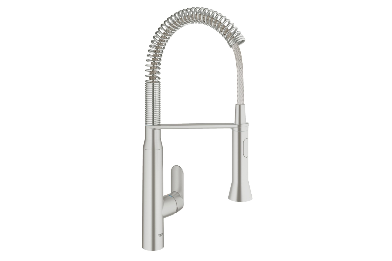 Смеситель для кухни GROHE K7 профессиональный, уменьшенный вариант, суперсталь (31379DC0)