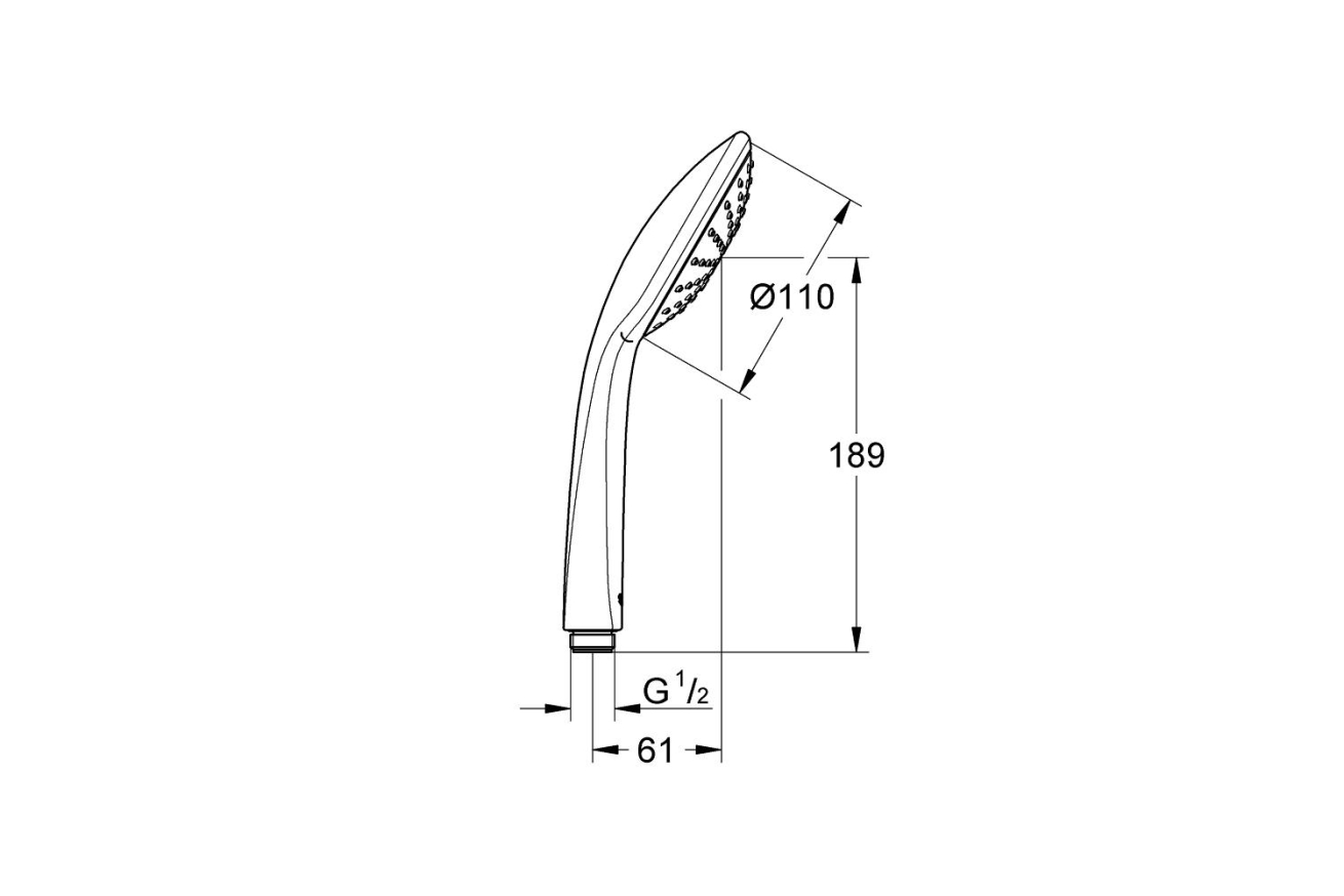 Ручной душ GROHE Euphoria Mono, 1 режим, хром (27265000)