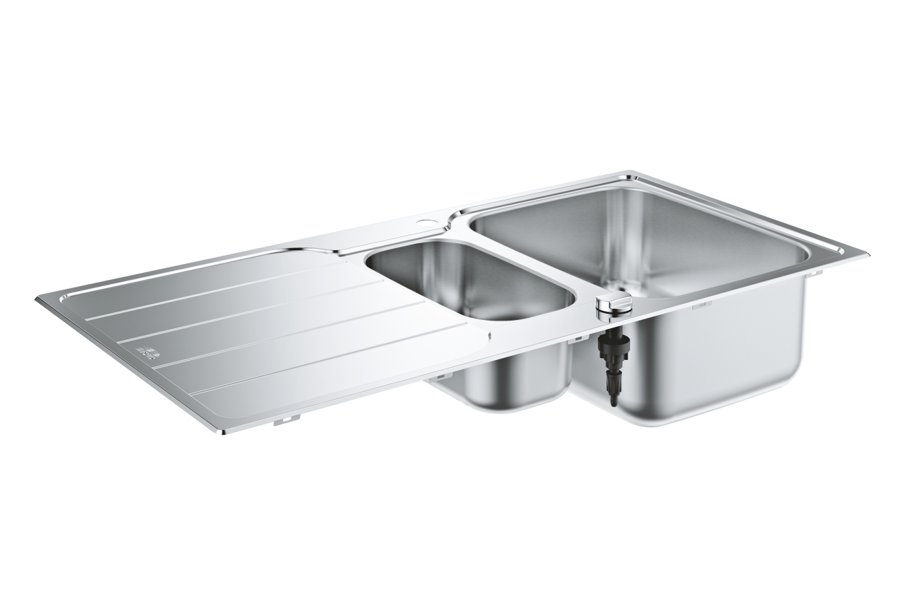 Мойка GROHE K500 с корзинчатым вентилем, нержавеющая сталь (31572SD1)