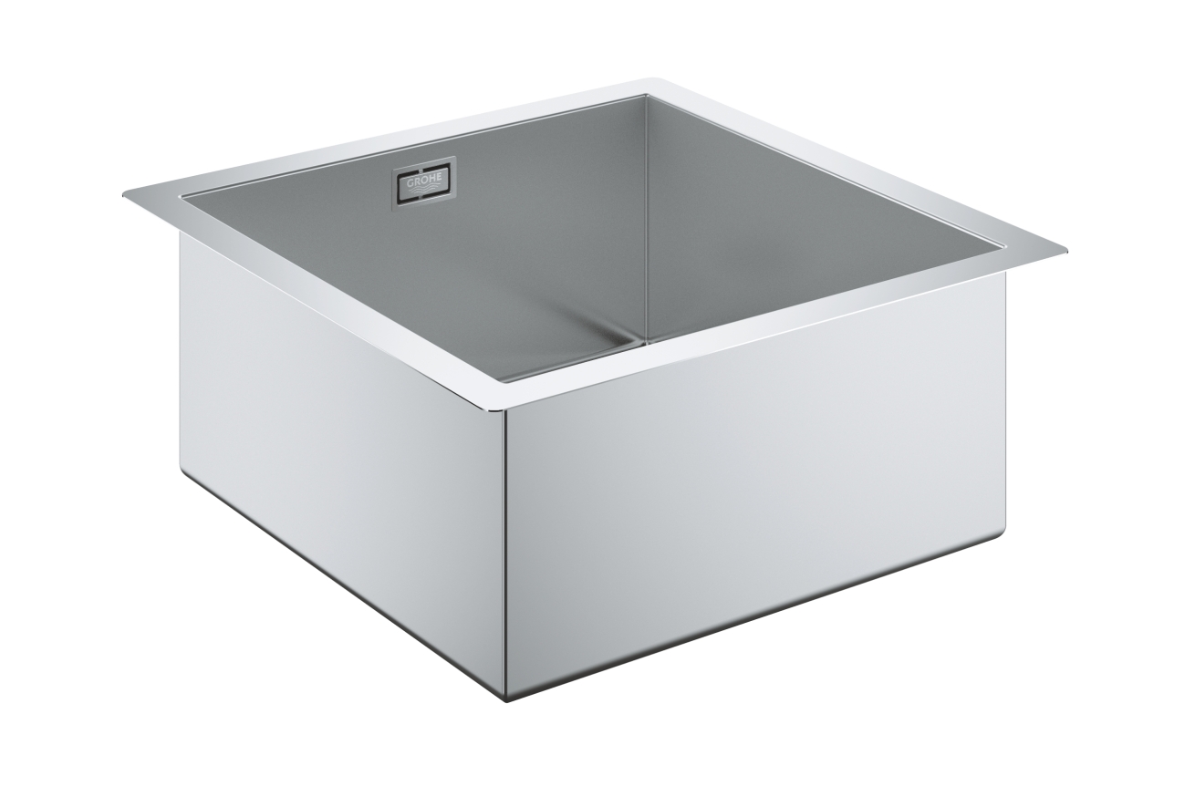 Мойка GROHE из нержавеющей стали 40 см с корзинчатым вентилем, 1 чаша, K700 Cube (31578SD0)