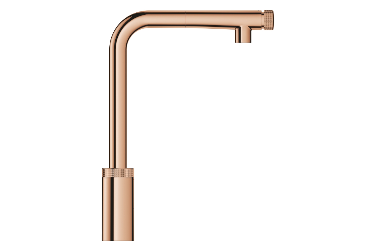 Смеситель для кухни GROHE Minta SmartControl с вытяжным L-изливом, теплый закат глянец (31613DA0)