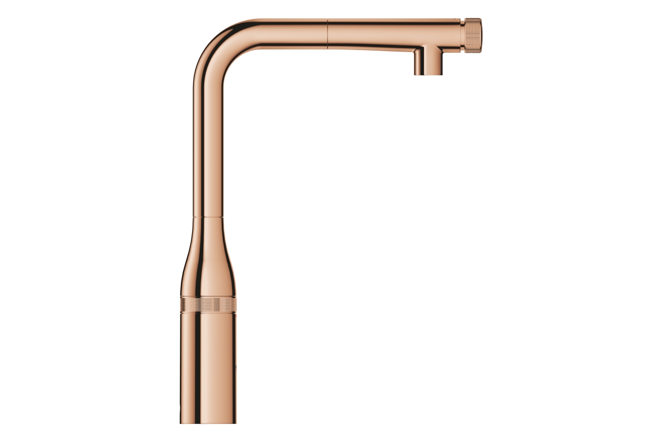 Смеситель для кухни GROHE Essence SmartControl с вытяжным изливом, теплый закат глянец (31615DA0)