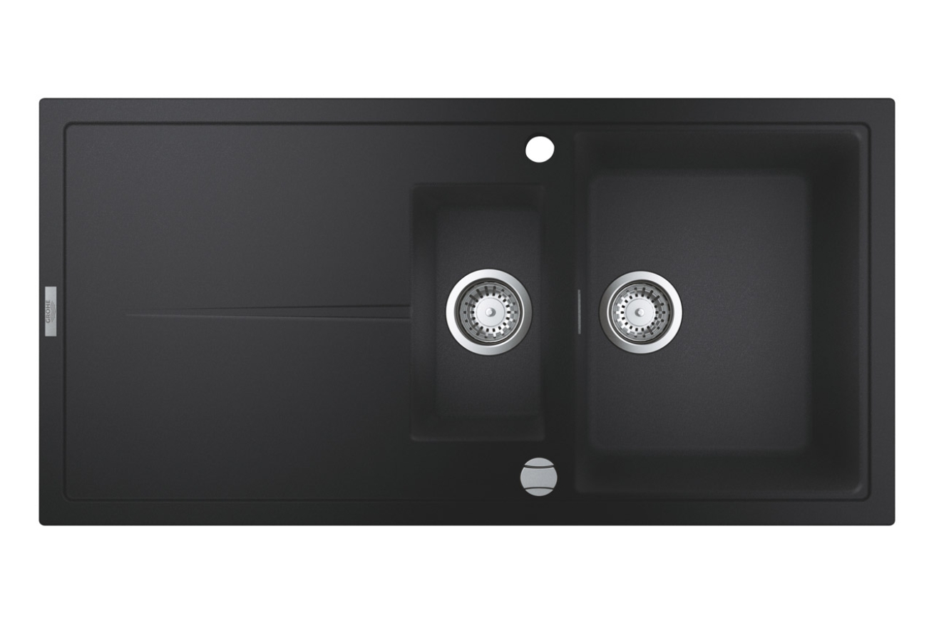 Мойка GROHE K400 с 1,5 чашей, 1000 x 500 мм, черный гранит (31642AP0)