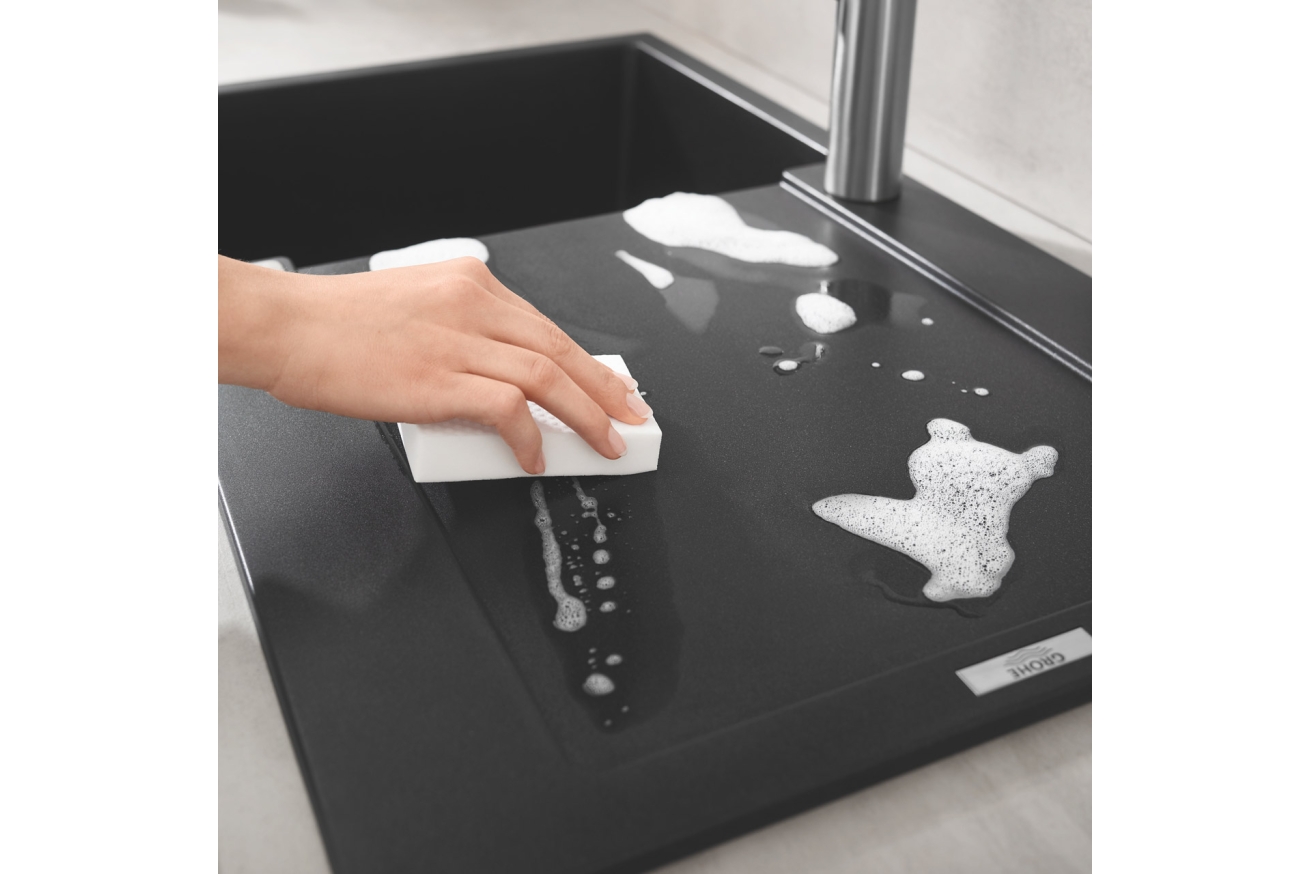 Мойка GROHE K500 с одной чашей, 860 x 500 мм, черный гранит (31644AP0)