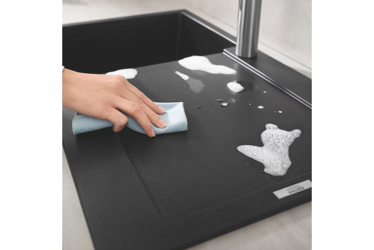 Мойка GROHE K500 с одной чашей, 860 x 500 мм, черный гранит (31644AP0)