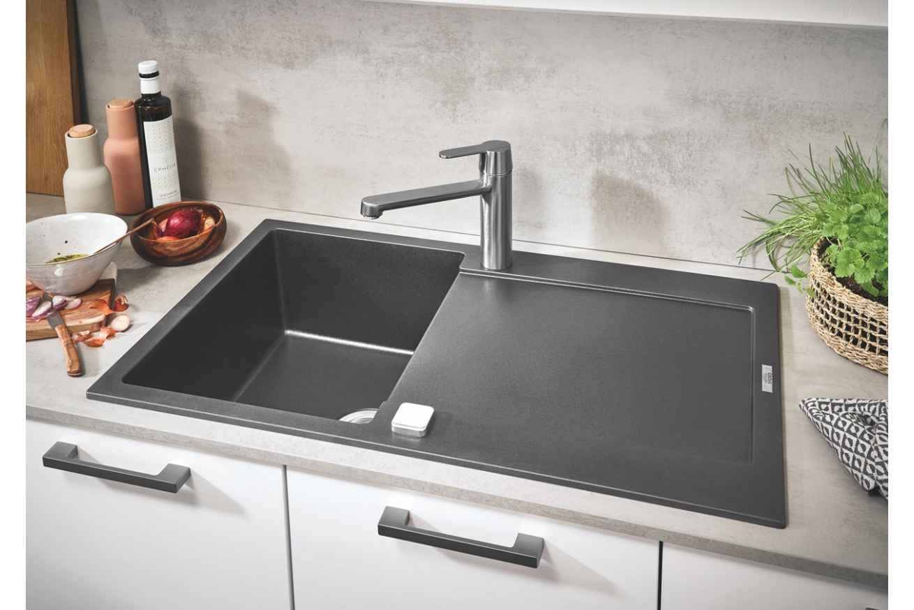 Мойка GROHE K500 с одной чашей, 860 x 500 мм, серый гранит (31644AT0)