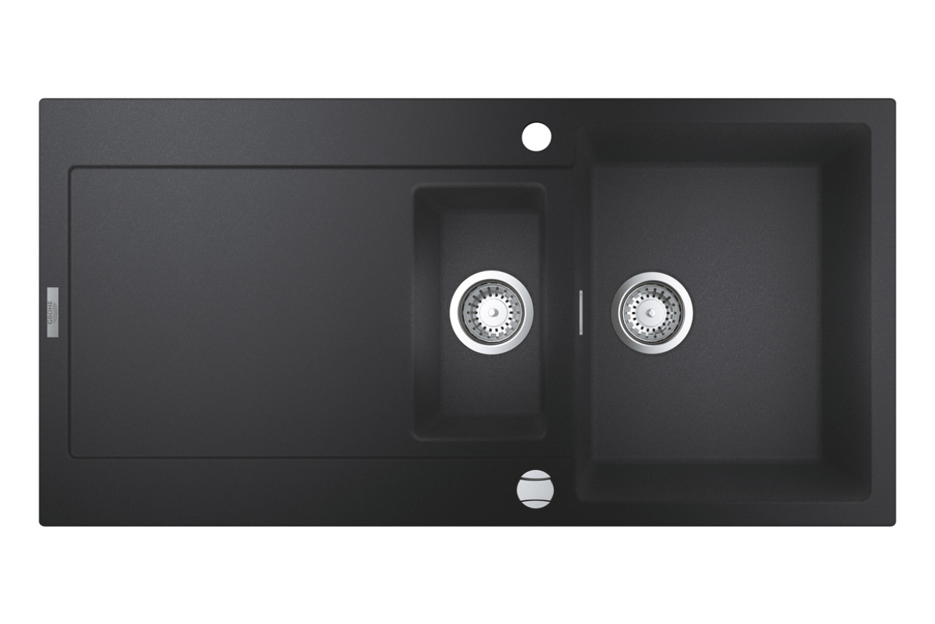 Мойка GROHE K500 с 1,5 чашей, 1000 x 500 мм, черный гранит (31646AP0)