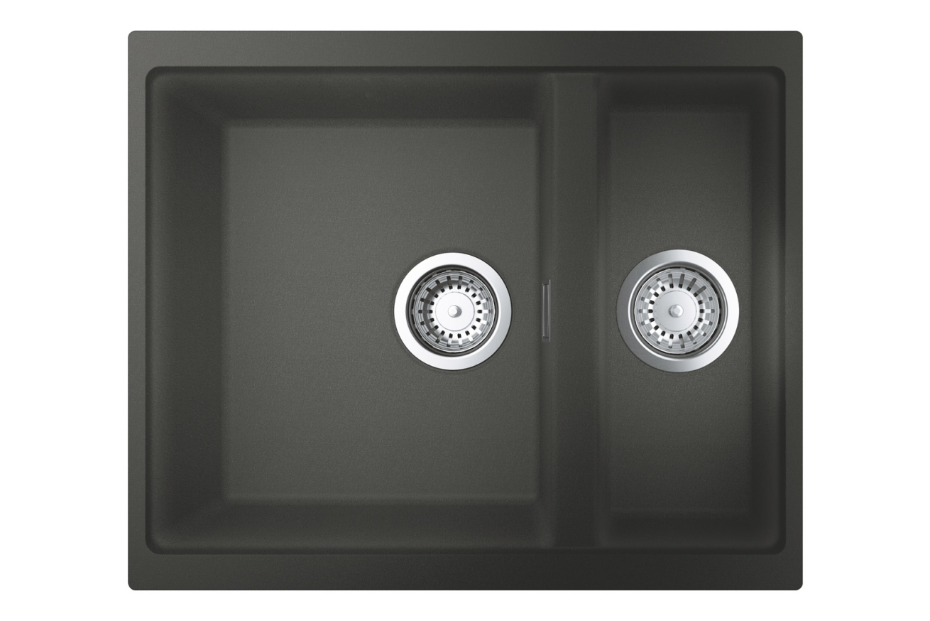 Мойка GROHE K500 с 1,5 чашей, 555 x 460 мм, серый гранит (31648AT0)