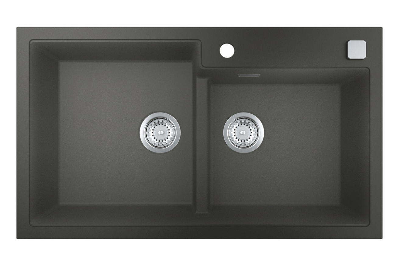 Мойка GROHE K500 с 2 чашами, 860 x 500 мм, серый гранит (31649AT0)