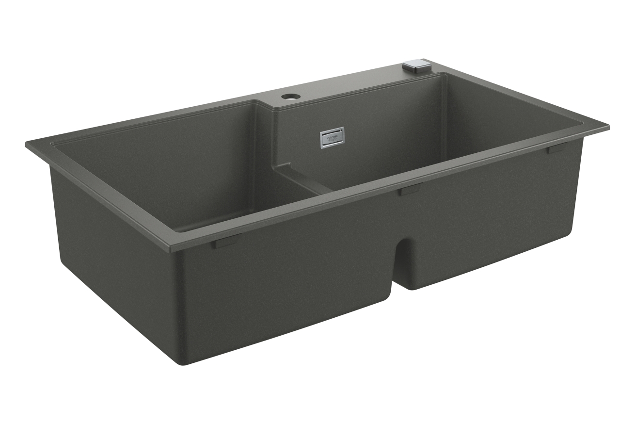 Мойка GROHE K500 с 2 чашами, 860 x 500 мм, серый гранит (31649AT0)