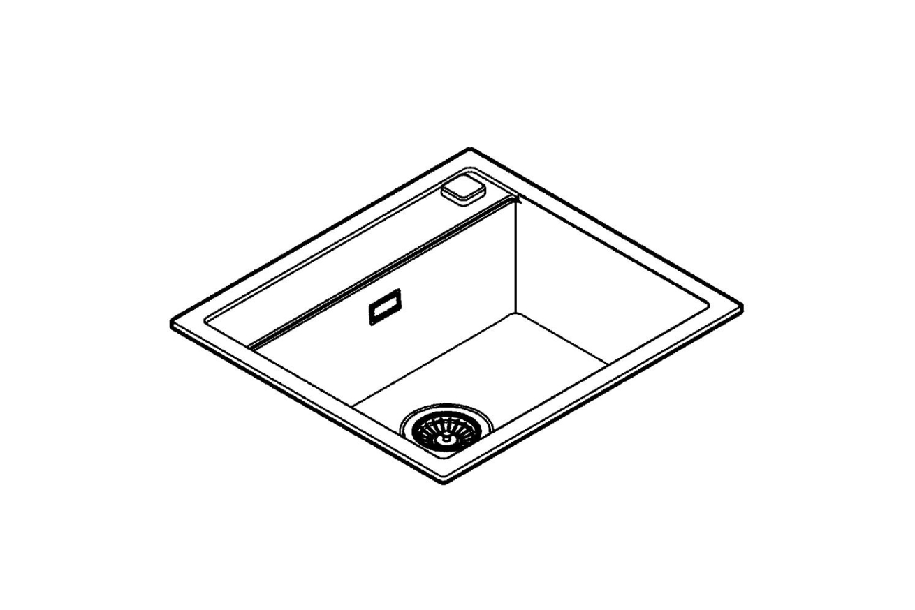 Мойка GROHE K700 с одной чашей, 560 x 510 мм, черный гранит (31651AP0)