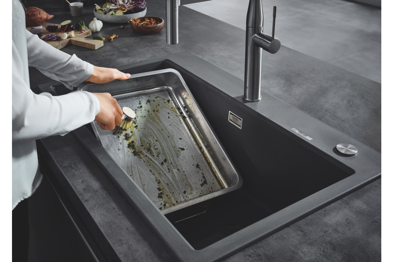 Мойка GROHE K700 с одной чашей, 780 x 510 мм, черный гранит (31652AP0)