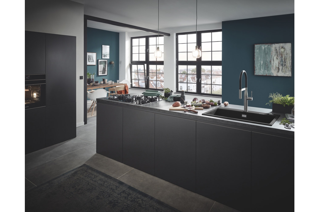 Мойка GROHE K700 с одной чашей, 780 x 510 мм, черный гранит (31652AP0)
