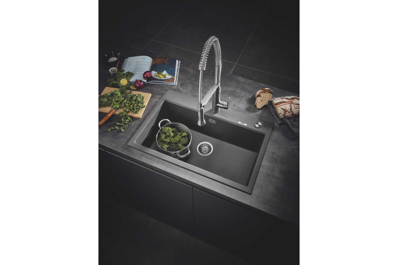 Мойка GROHE K700 с одной чашей, 780 x 510 мм, серый гранит (31652AT0)