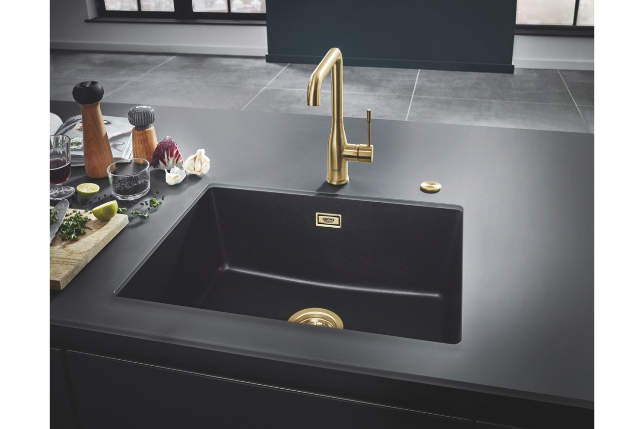 Мойка GROHE K700U с одной чашей, 610 x 460 мм, черный гранит (31655AP0)