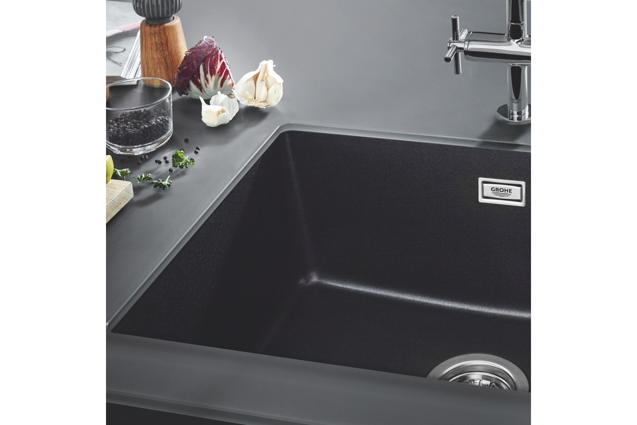 Мойка GROHE K700U с одной чашей, 610 x 460 мм, черный гранит (31655AP0)