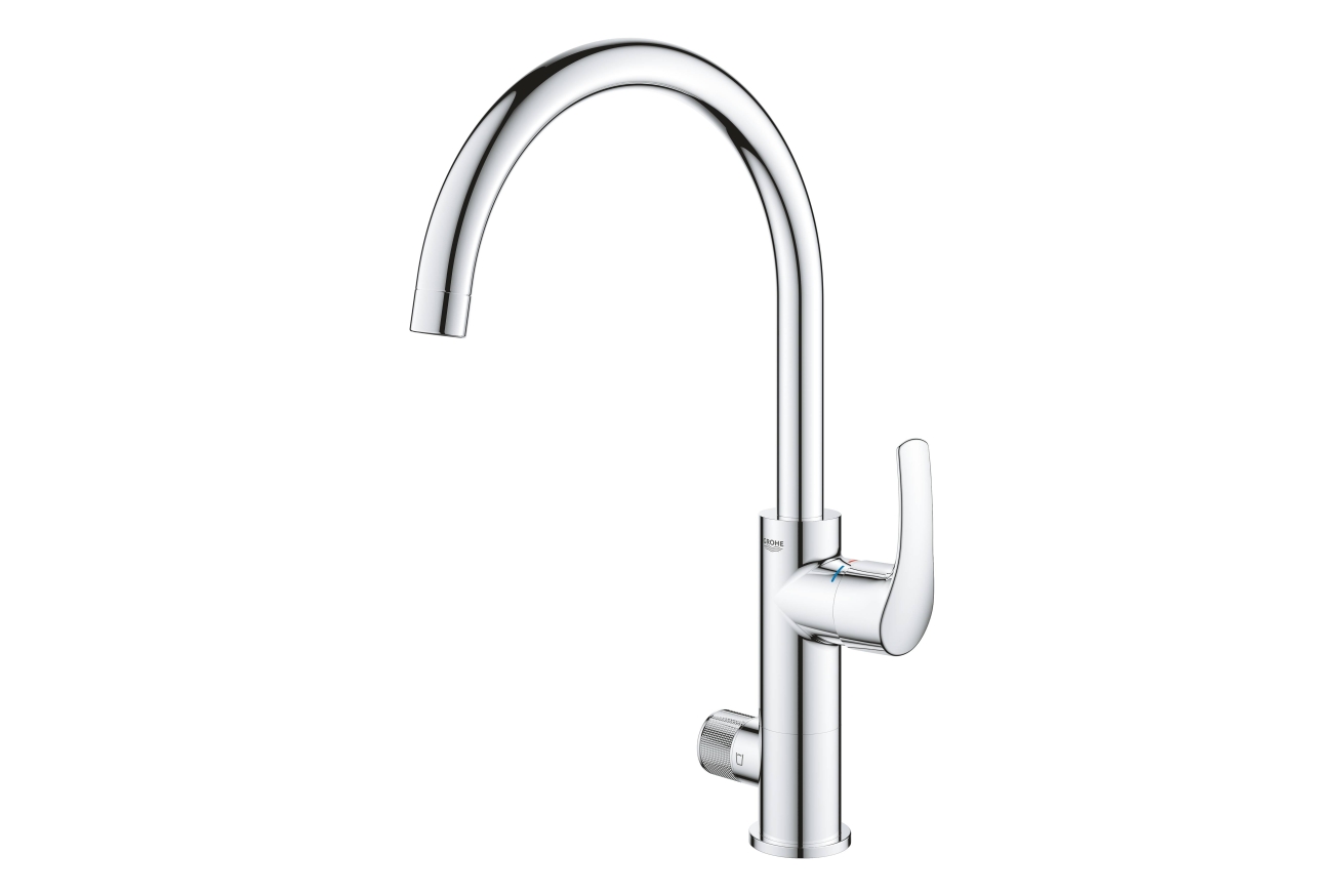 Смеситель для кухонной мойки GROHE Blue Pure Eurosmart с функцией фильтрации, с фильтром в комплекте, хром (30499000)