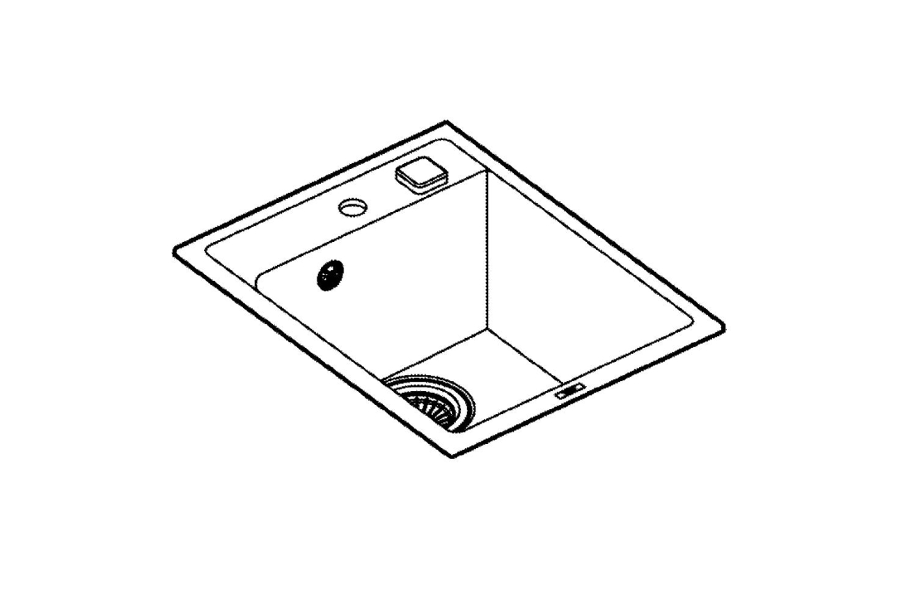 Мойка GROHE K700 с одной чашей, 400 x 500 мм, черный гранит (31650AP0)