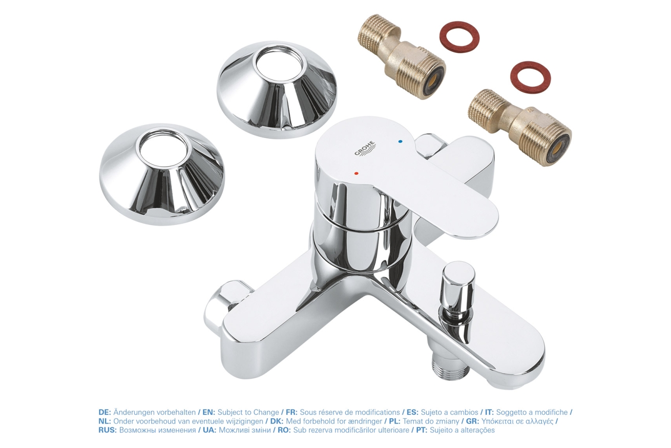 Смеситель для ванны GROHE BauEdge, хром (23334000)